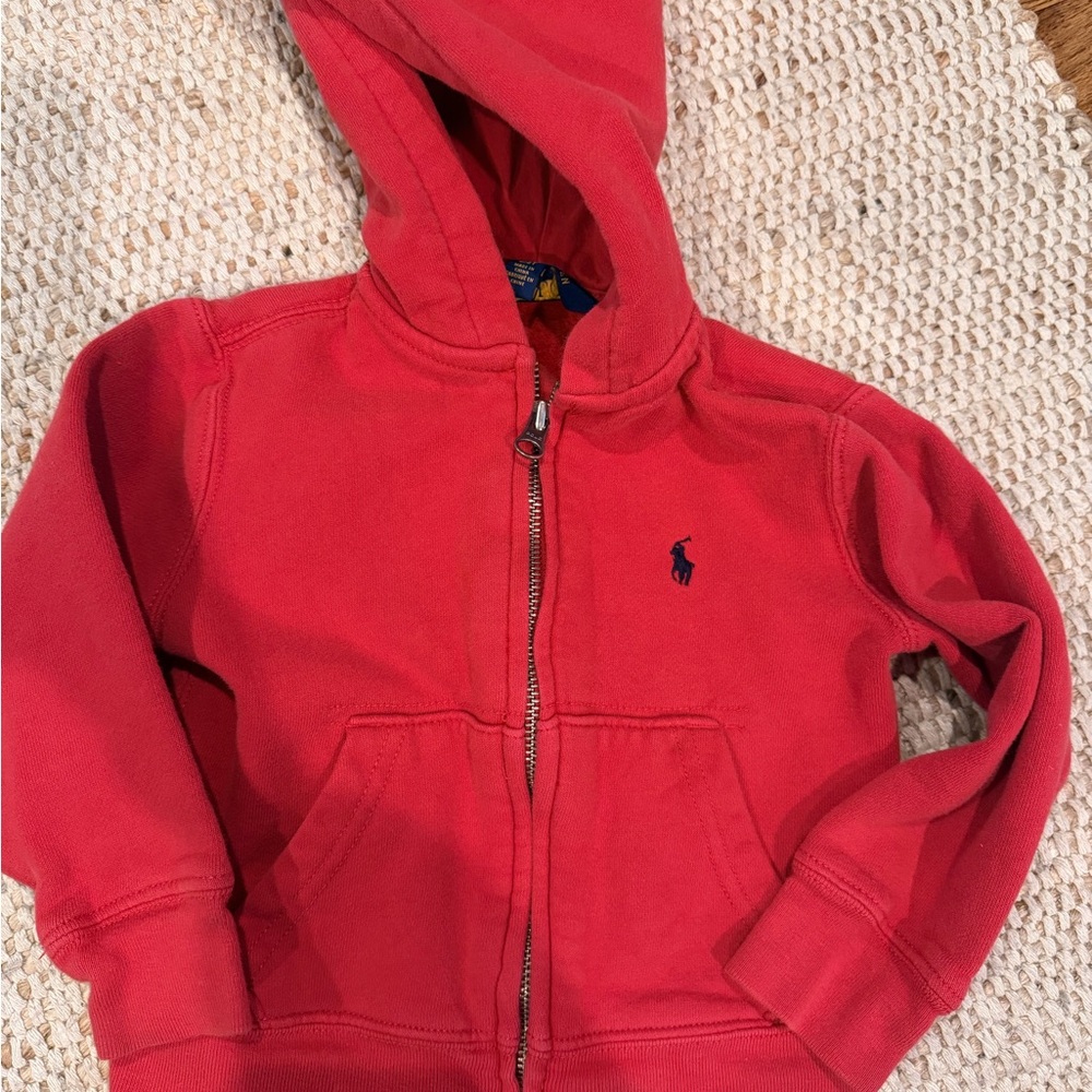 Polo by Ralph Lauren Kids Coral-Red Zip Hoodie